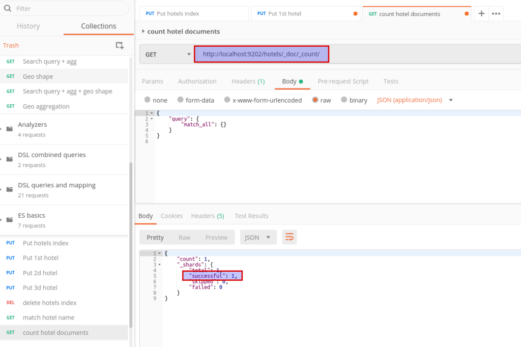 Elasticsearch basics: chrome plugin, Postman and first DSL queries